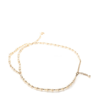 Chanel Pearl Crystal CC Star Belt Gold Pearly White 2 of 5