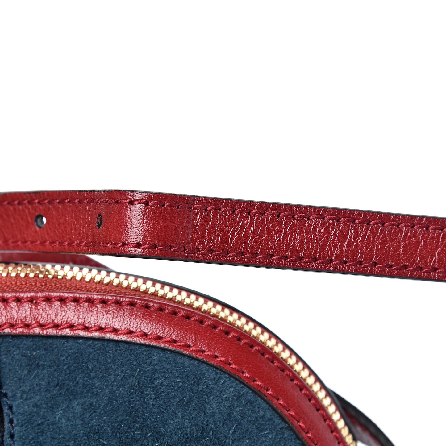 Suede Calfskin Web Small Ophidia Dome Shoulder Bag New Blue Romantic Cherry