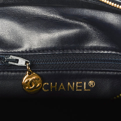 Chanel Lambskin Quilted Shoulder Bag Navy Blue 5 of 11