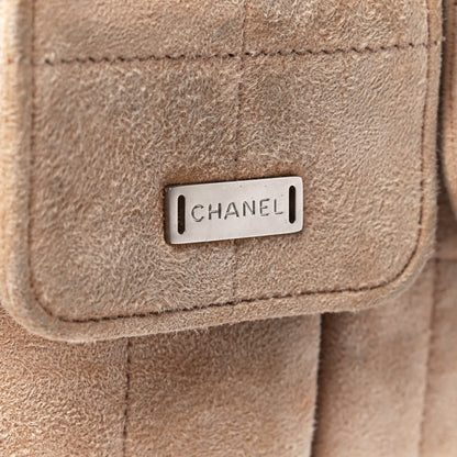 Chanel Suede Chocolate Bar Mademoiselle Flap Beige 9 of 14