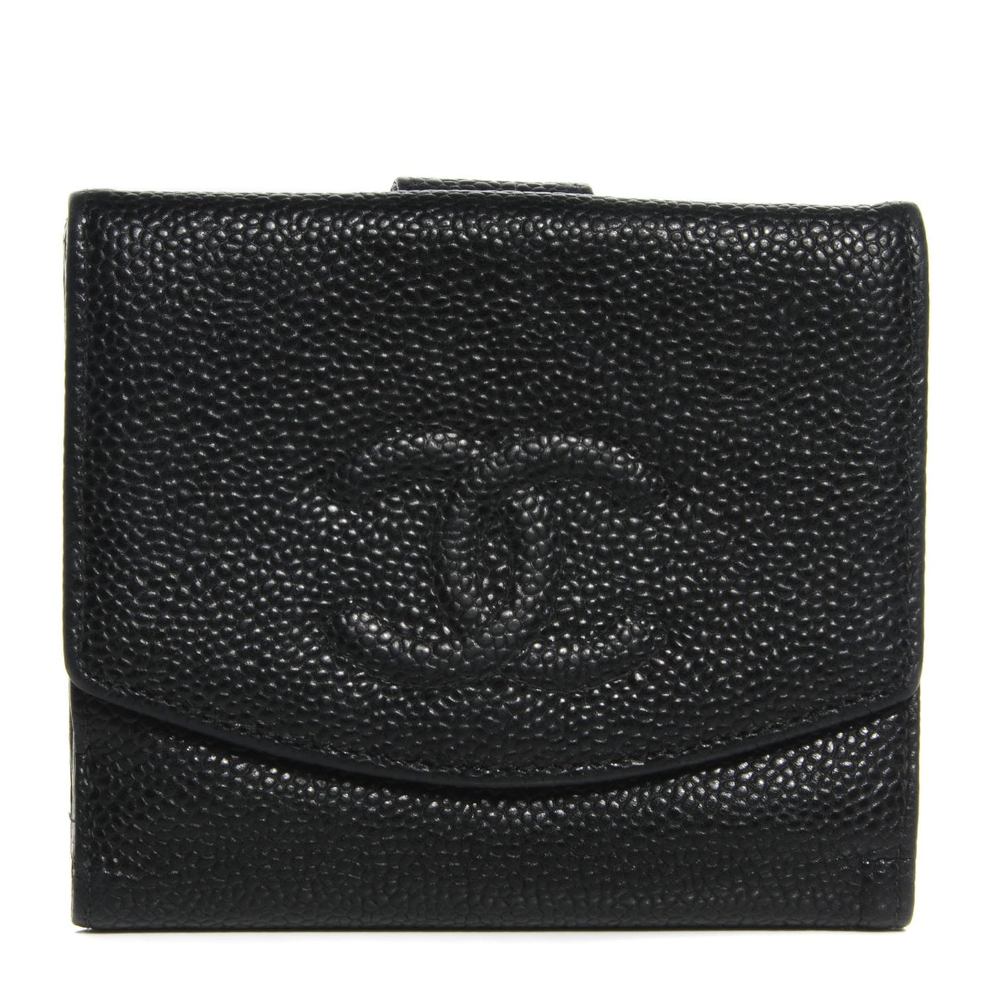 Caviar Timeless CC Compact French Wallet Black