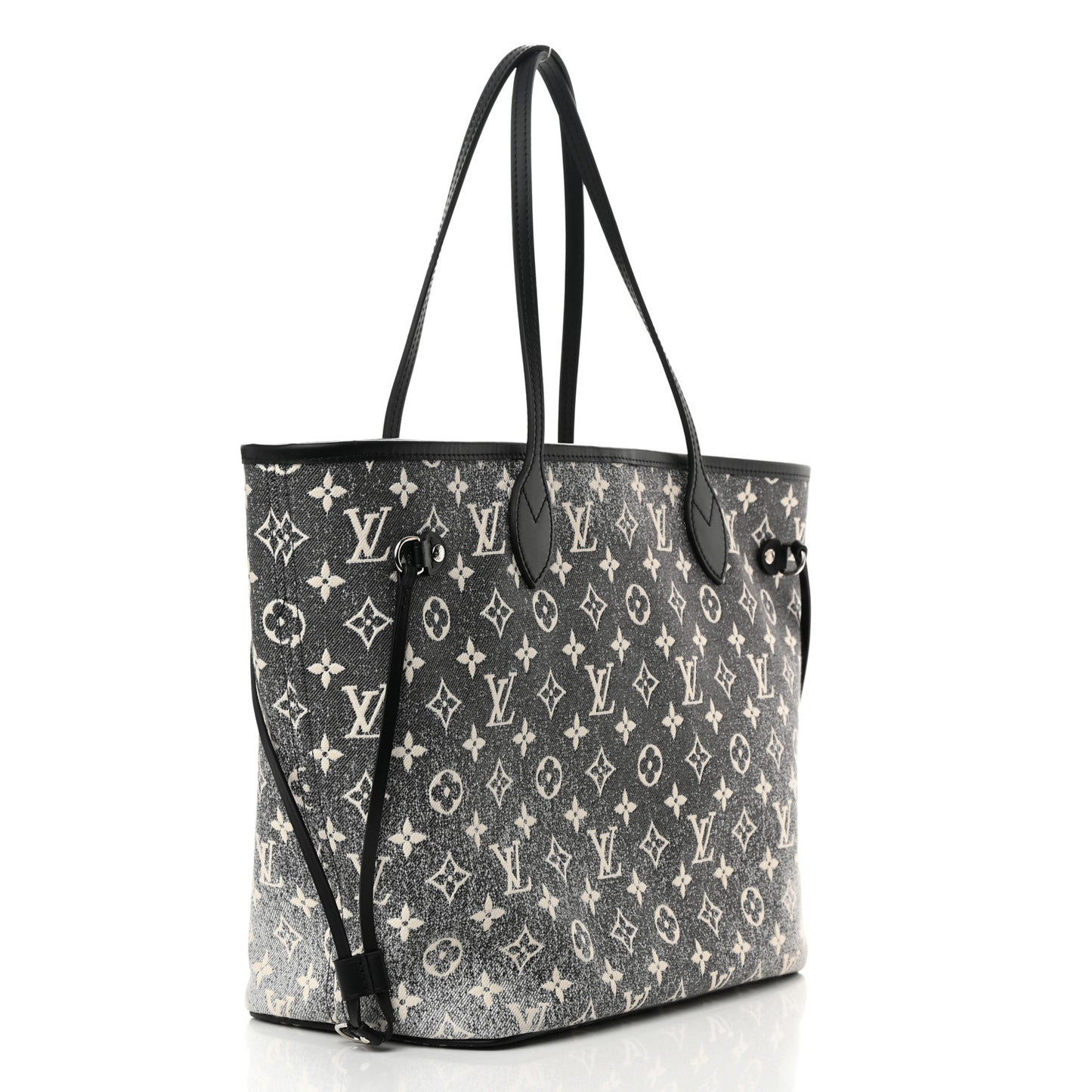 Denim Monogram Jacquard Neverfull MM Grey