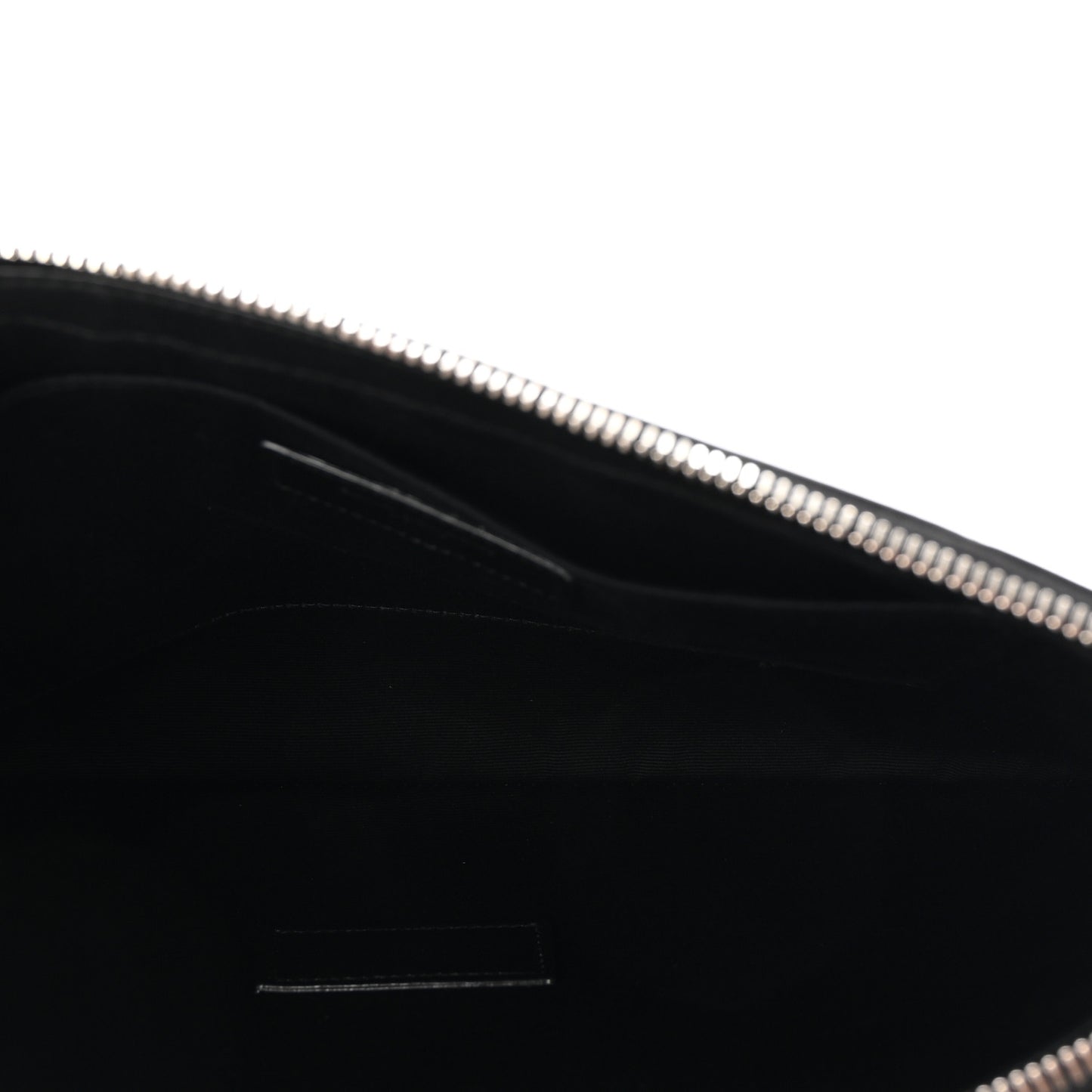 Linen Canvas Rive Gauche Zipped Pouch Black
