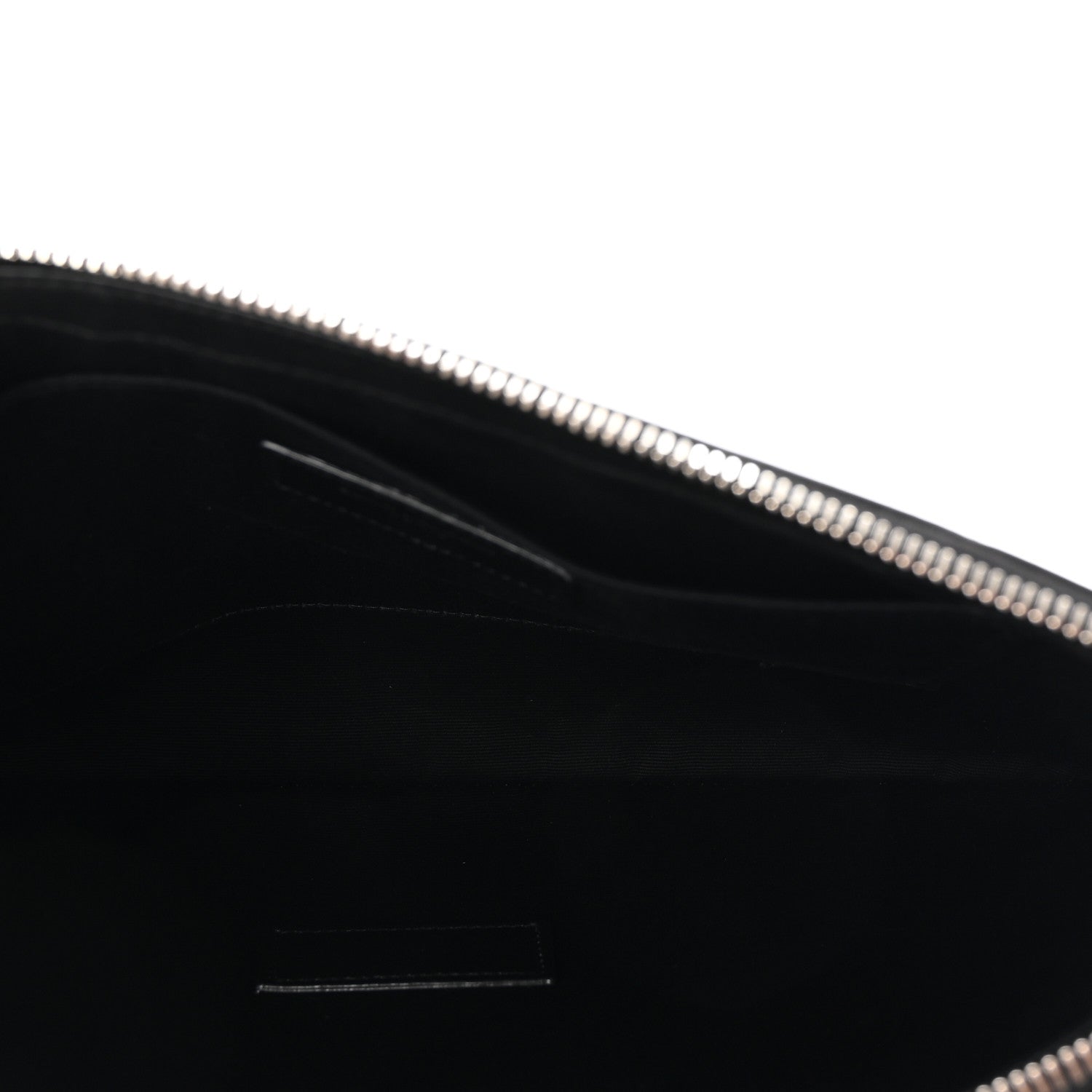Saint Laurent Linen Canvas Rive Gauche Zipped Pouch Black 5 of 7