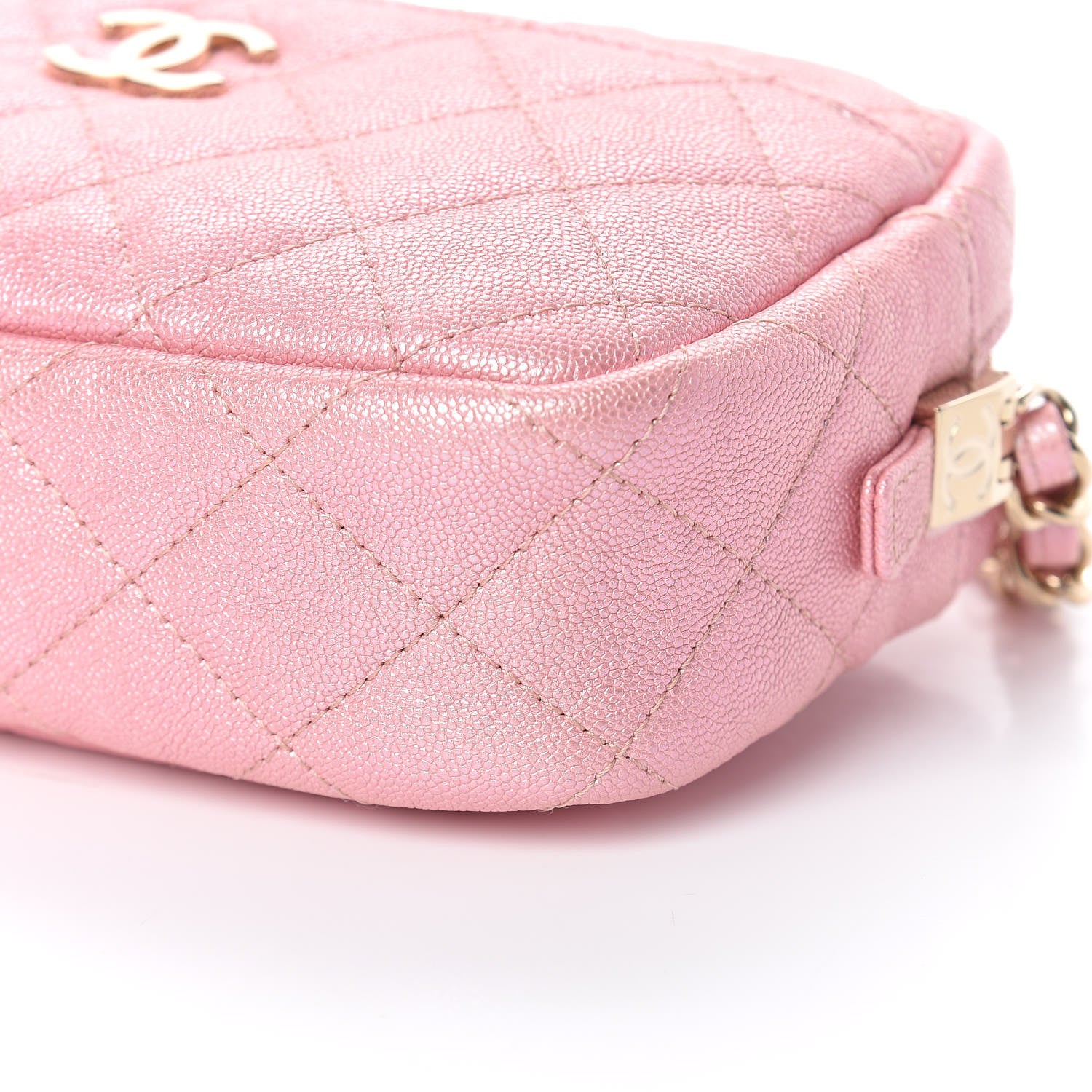 Chanel Iridescent Caviar Quilted Small Timeless Camera Case Pink 6 of 11