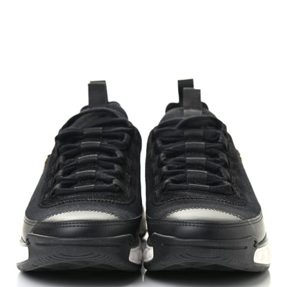 Chanel Velvet Calfskin Mixed Fibers CC Sneakers 38 Black 2 of 7