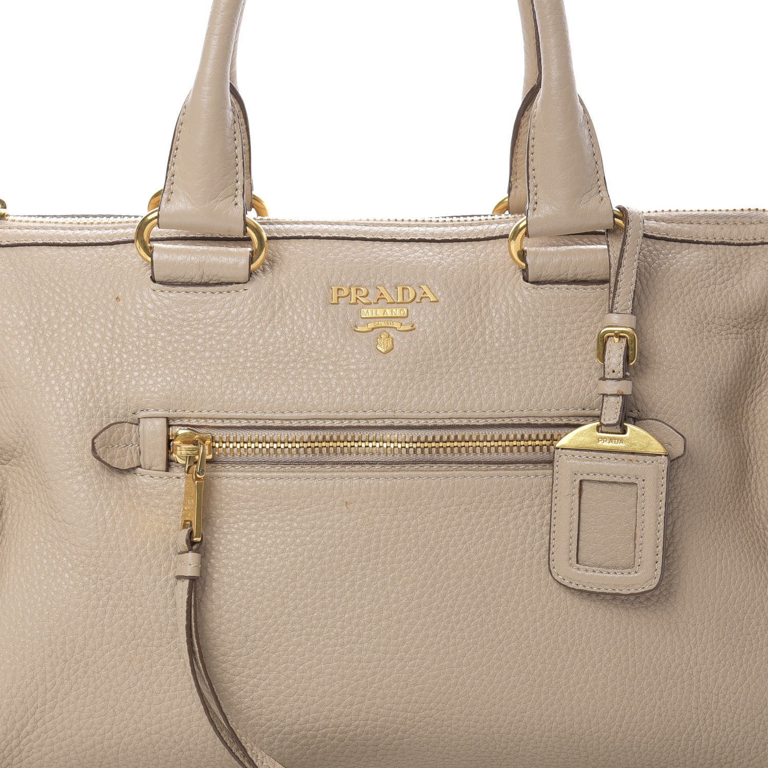 Prada Vitello Daino Shopping Satchel Cammeo 9 of 21
