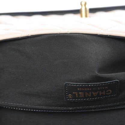 Chanel Lambskin Quilted Medium Elegant CC Flap Beige Black 10 of 12