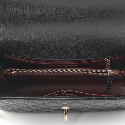 Chanel Caviar Quilted Small Coco Handle Flap Black 5 of 8