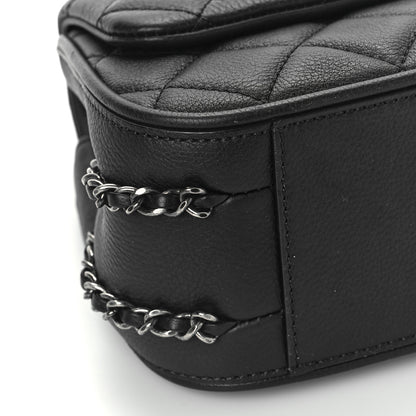 Chanel Calfskin Quilted Small Frame In Chain Flap Black 9 of 10