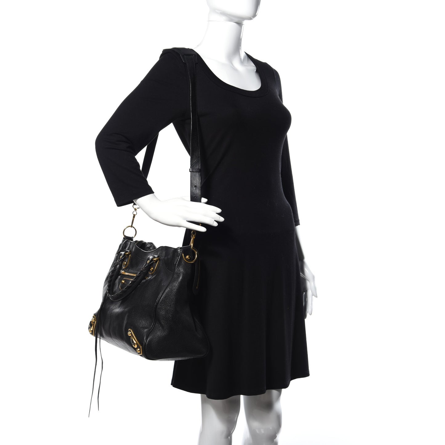 Calfskin Medium Hysteria Hobo Black