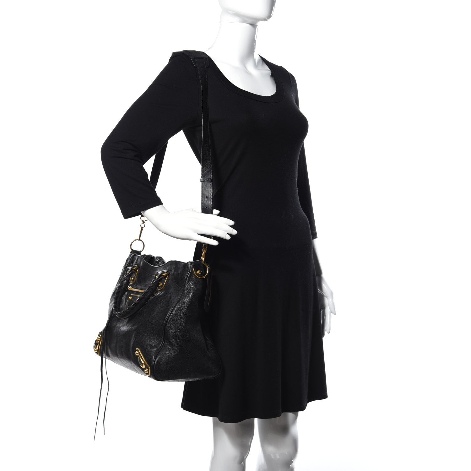 Gucci Calfskin Medium Hysteria Hobo Black 3 of 10