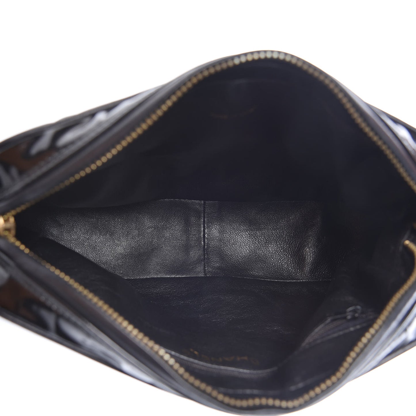 Patent Quilted Tassel Camera Case Black