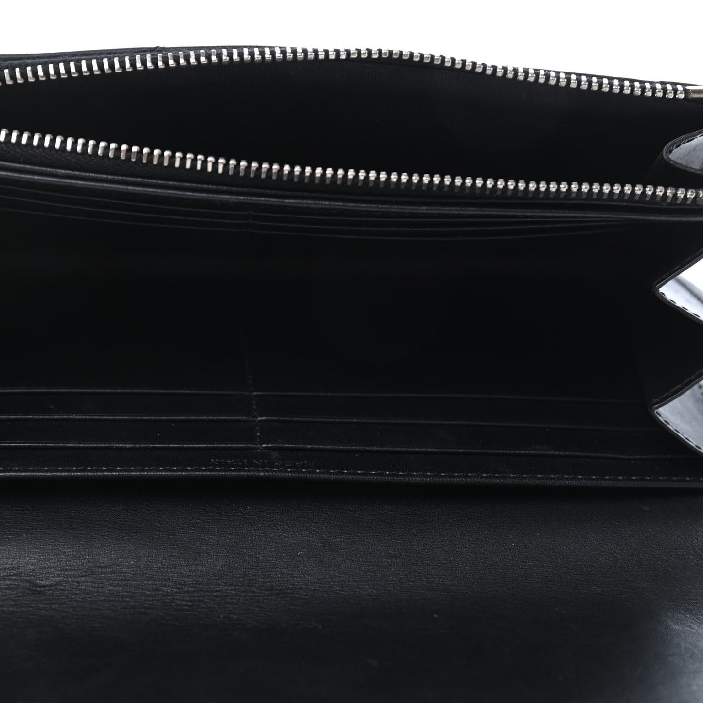 Calfskin Matelasse Chevron Monogram Flap Wallet Black