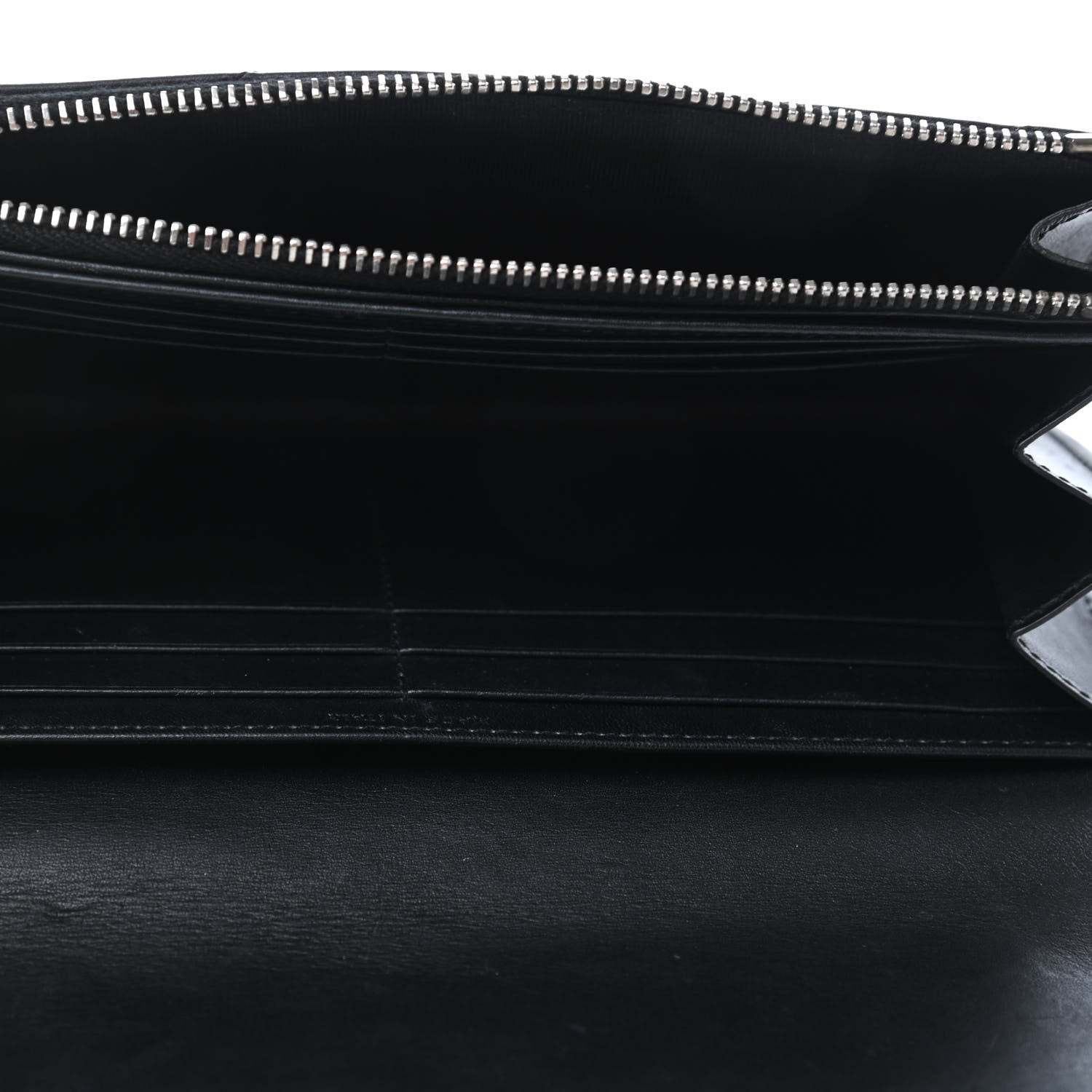 Saint Laurent Calfskin Matelasse Chevron Monogram Flap Wallet Black 4 of 4