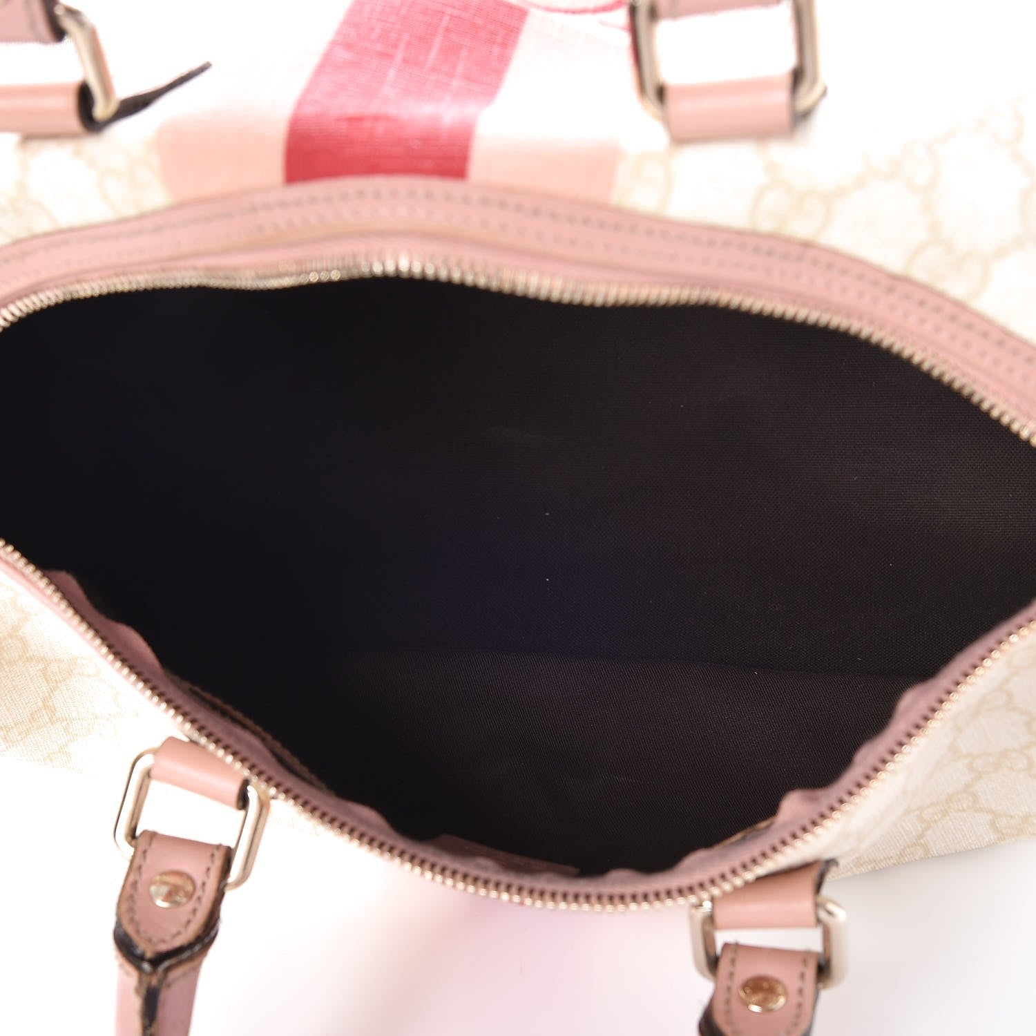 Gucci GG Plus Monogram Web Stripe Medium Joy Boston Pink 5 of 10