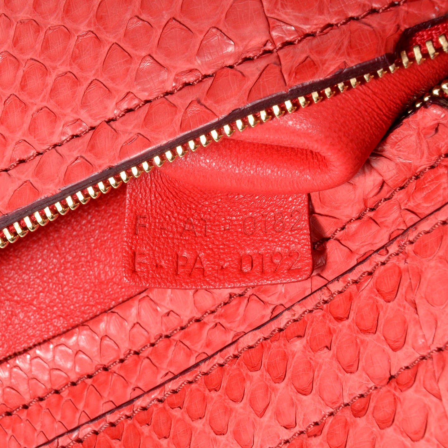 Python and Suede Medium Trapeze Vermillion