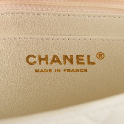 Chanel Lambskin Quilted Mini Square Flap Dark White 7 of 9