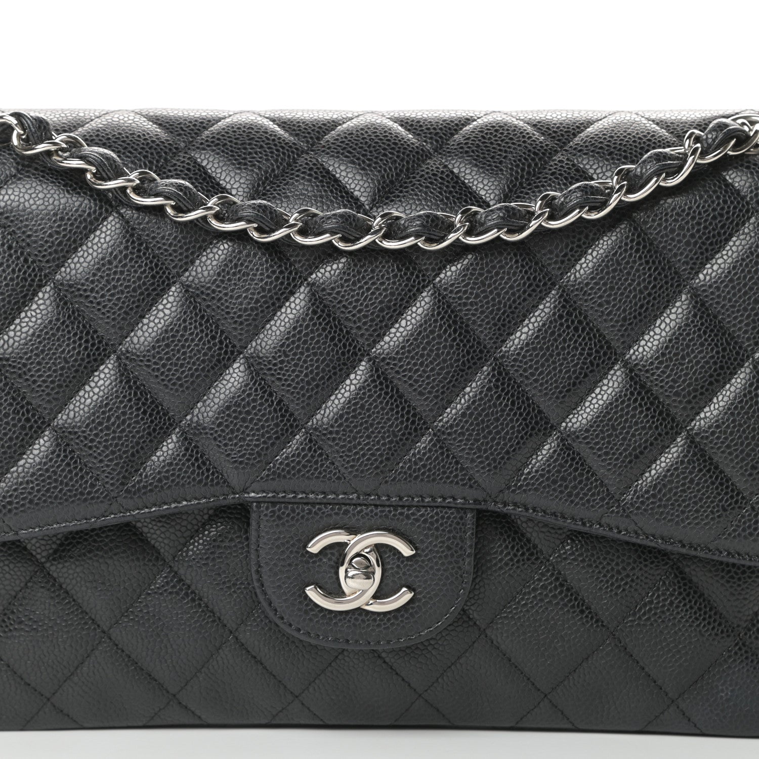 Chanel Caviar Quilted Jumbo Double Flap Black 8 of 14
