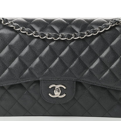 Chanel Caviar Quilted Jumbo Double Flap Black 8 of 14
