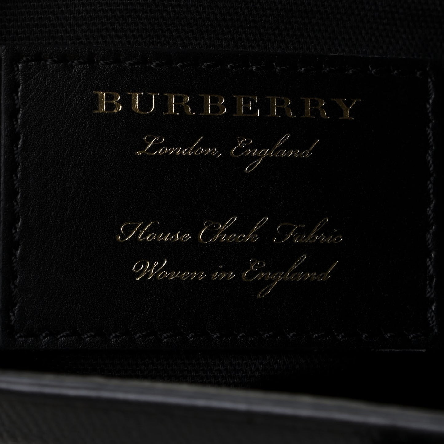 Derby Calfskin House Check Baby Banner Tote Black