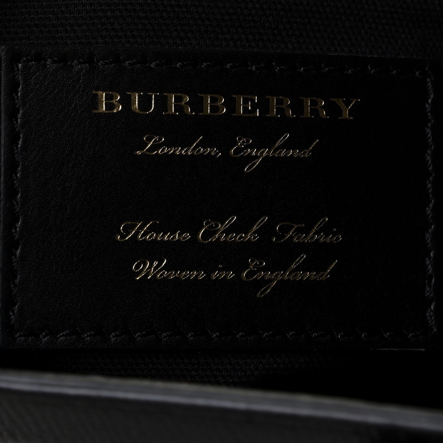 Burberry Derby Calfskin House Check Baby Banner Tote Black 7 of 11