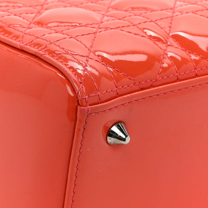 Christian Dior Patent Cannage Medium Lady Dior Orange 13 of 14