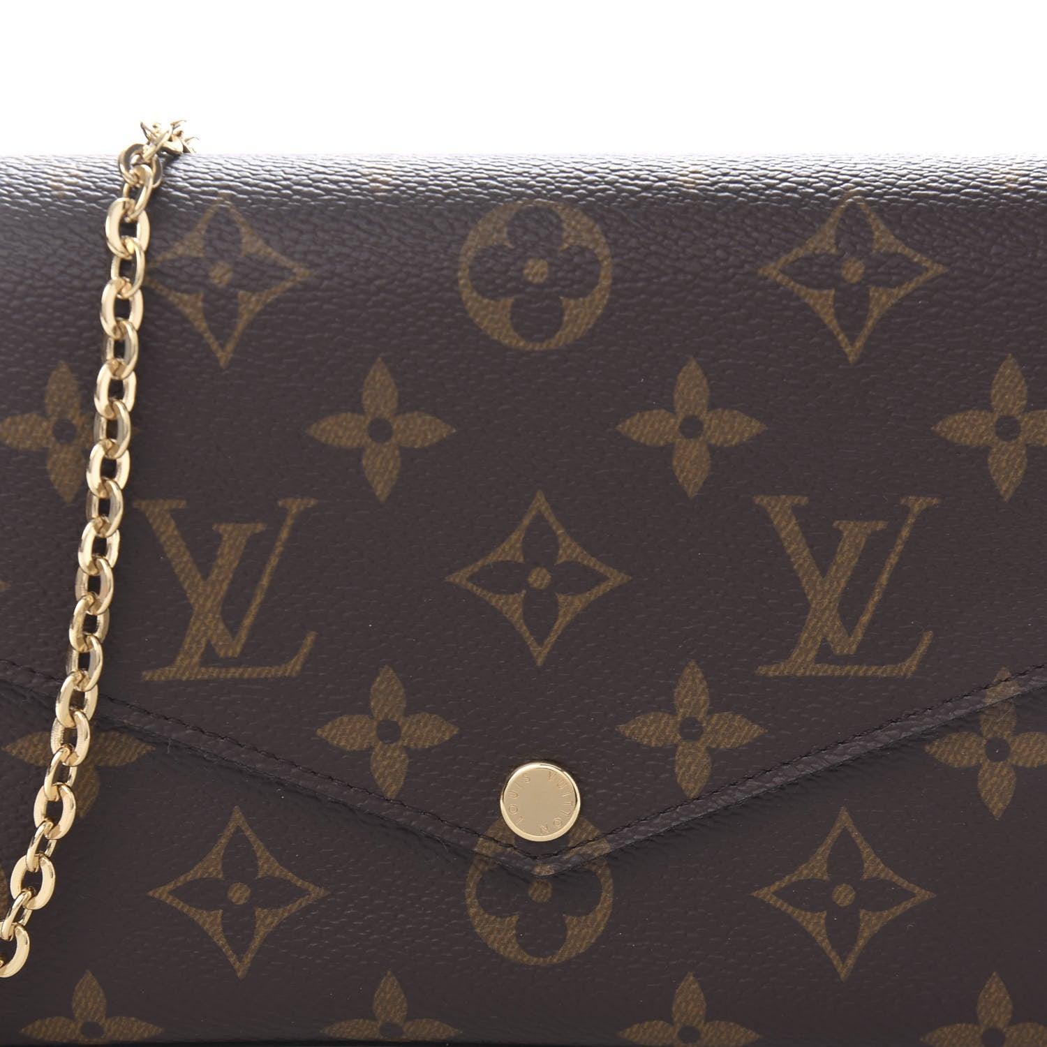 Louis Vuitton Monogram Pochette Felicie Chain Wallet Fuchsia 10 of 11
