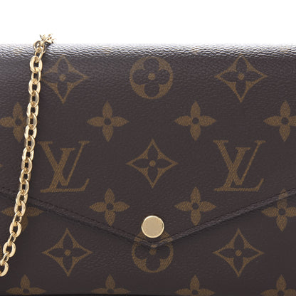 Louis Vuitton Monogram Pochette Felicie Chain Wallet Fuchsia 10 of 11