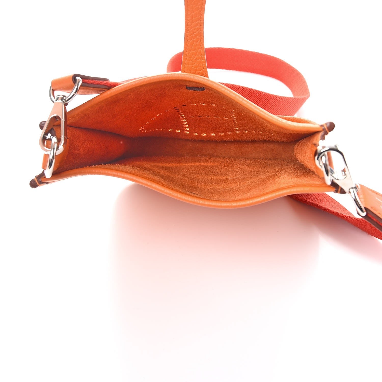Hermes Taurillon Clemence Amazone Evelyne TPM Orange Peony 5 of 8