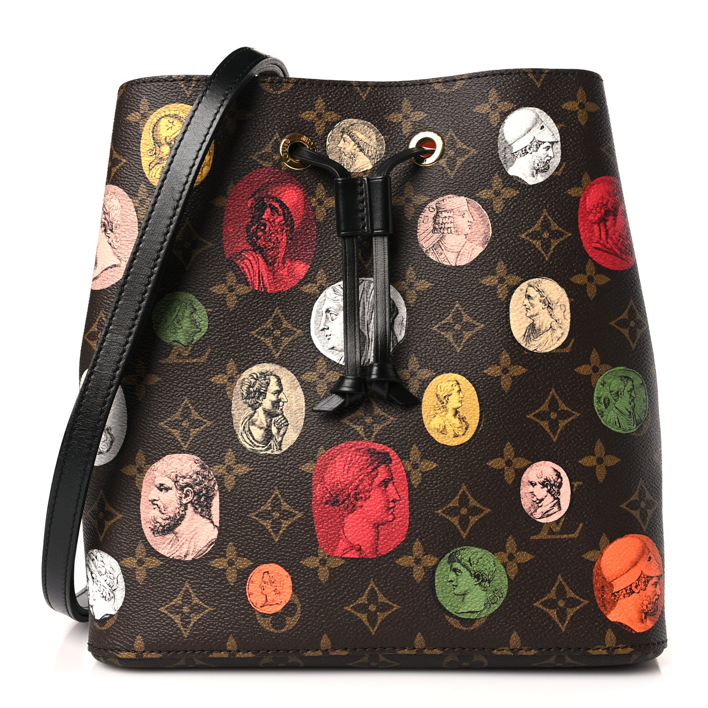 LOUIS VUITTON x FORNASETTI Monogram Cameo Neonoe MM Ivory