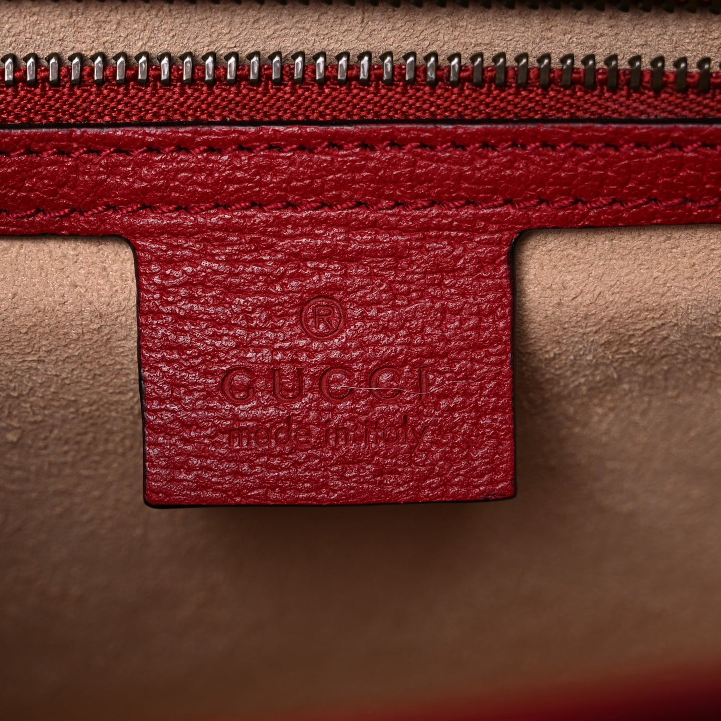GG Supreme Monogram Small Queen Margaret Top Handle Bag Red