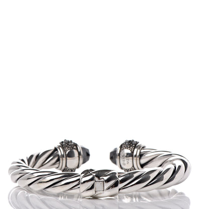 David Yurman Sterling Silver Hematine Cable Berries Bracelet 3 of 5