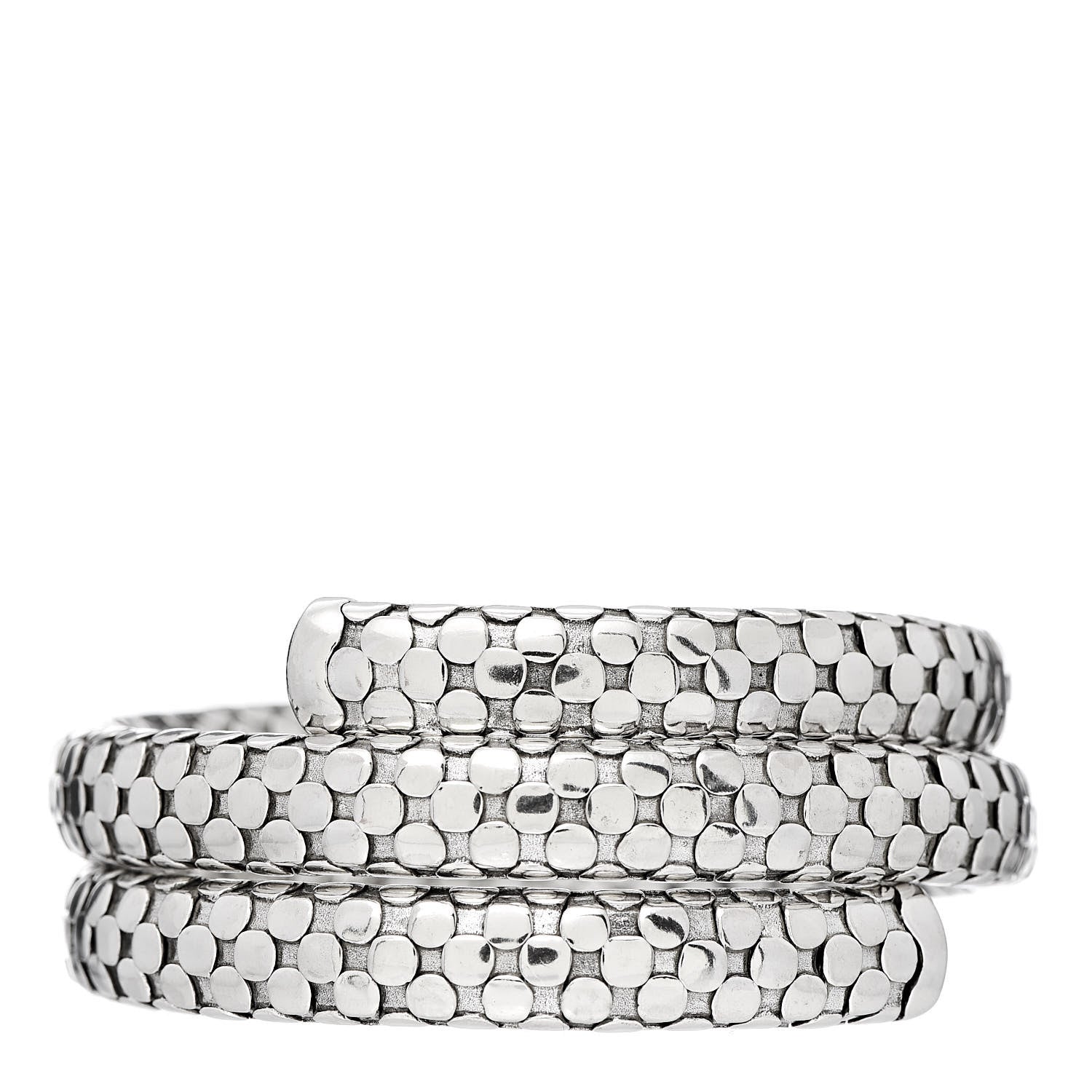 John Hardy Sterling Silver Dot Double Coil Bracelet 1 of 5