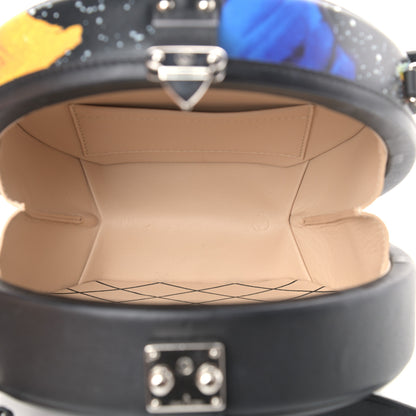 Louis Vuitton Calfskin Splash Print Petite Boite Chapeau Black 5 of 10