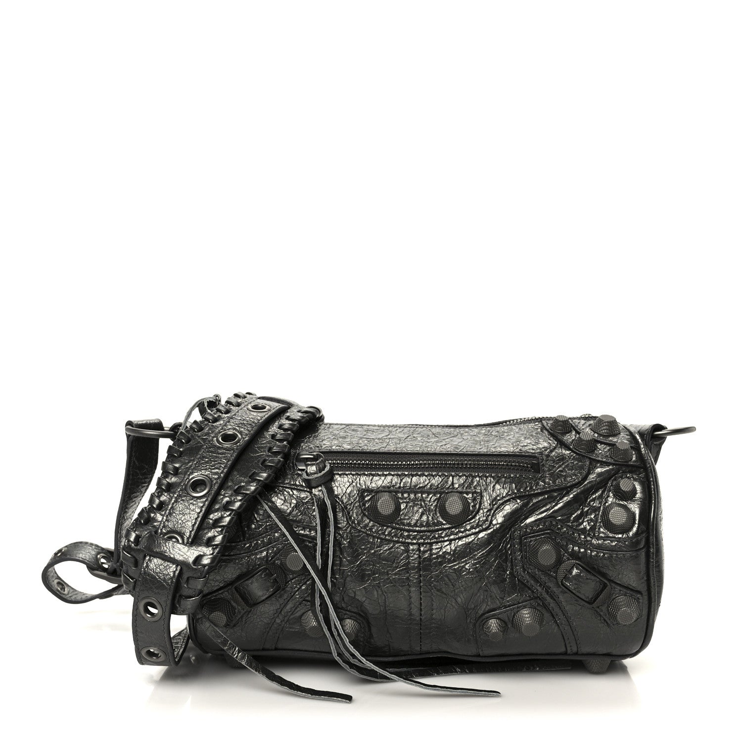 Balenciaga Agneau Arena Le Cagole Cylinder Bag Steel Grey 1 of 10