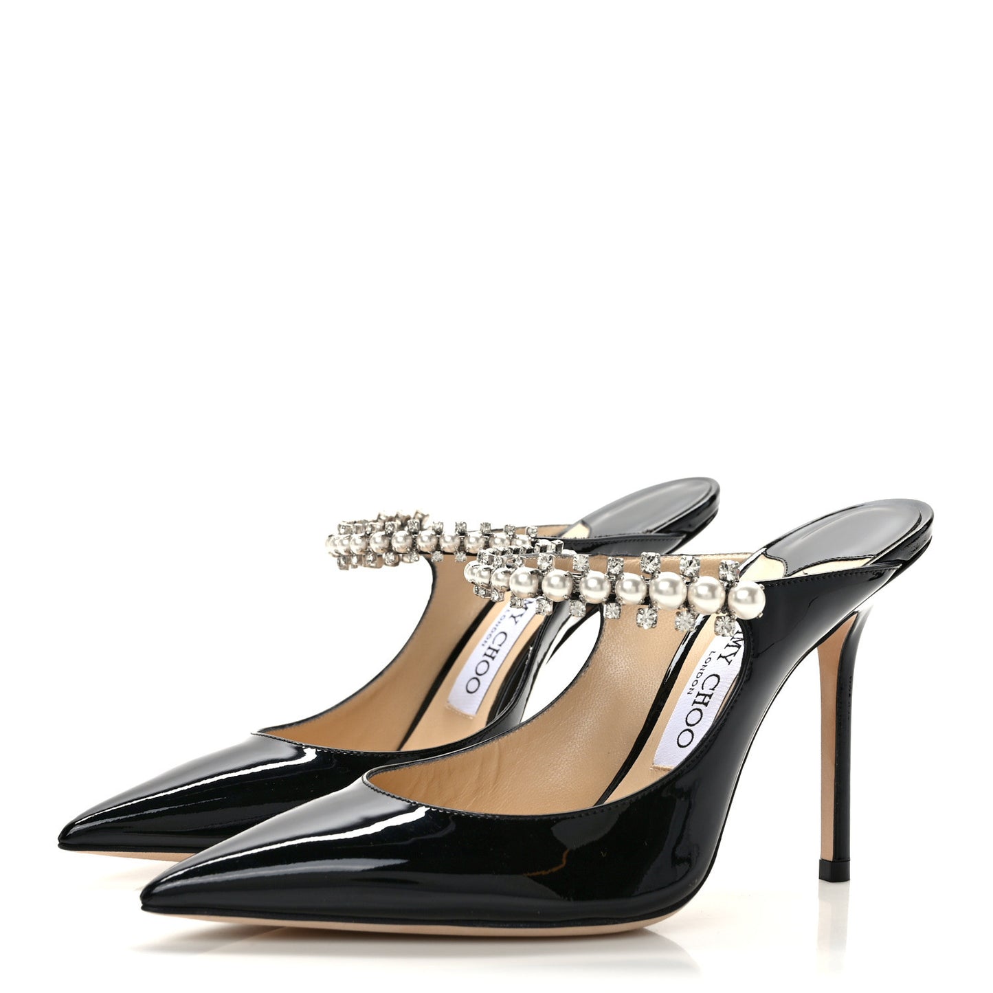 Patent Crystal Bing 100 Pumps 37 Black