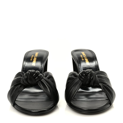 Saint Laurent Lambskin Bianca Mules 37.5 Black 3 of 10