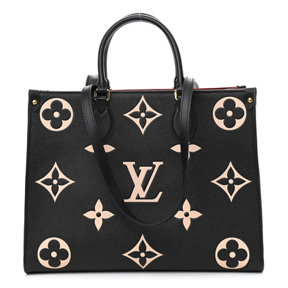 Louis Vuitton Empreinte Monogram Giant Onthego MM Black Beige 1 of 11