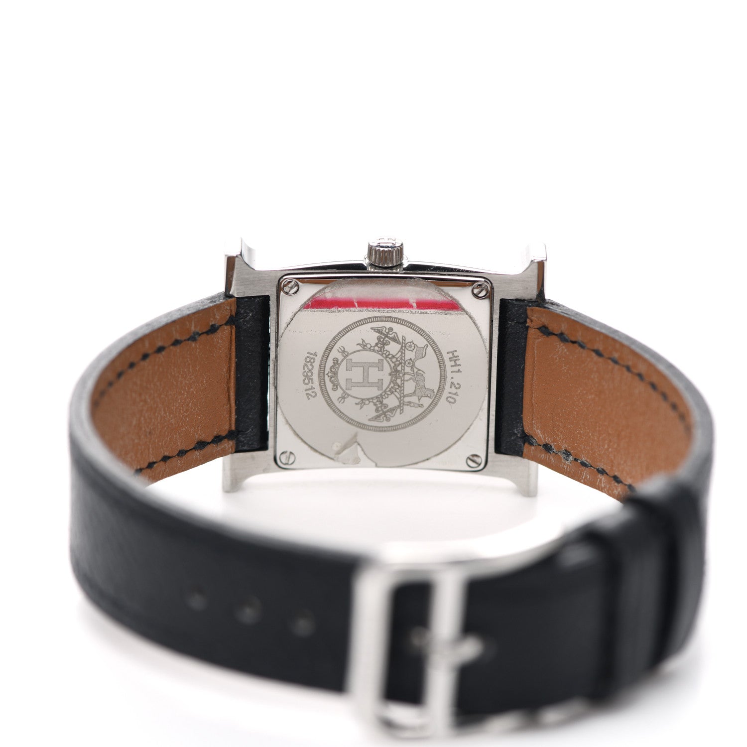 Hermes Stainless Steel Epsom 21mm Heure H Hour Quartz Watch Noir 8 of 8