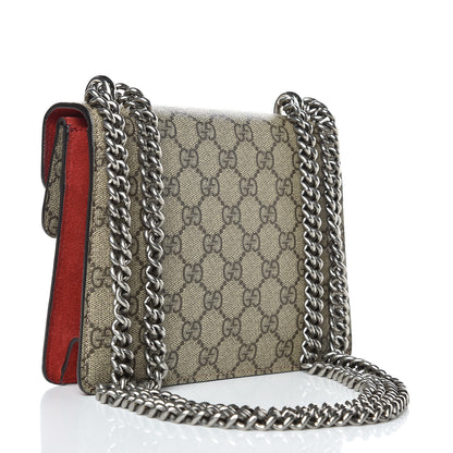 Gucci GG Supreme Monogram Mini Dionysus Shoulder Bag Hibiscus Red 3 of 11