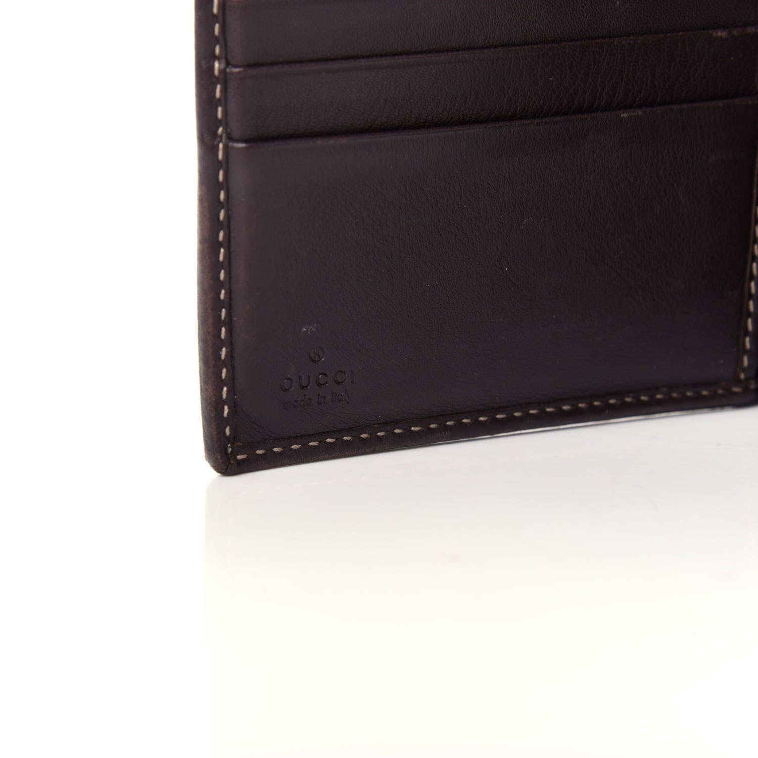 Gucci Monogram Lovely Heart French Flap Wallet Dark Brown 7 of 10