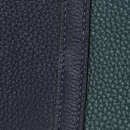 Hermes Taurillon Clemence Casaque Picotin Lock 22 MM Vert Cypres Bleu Nuit Black 11 of 12