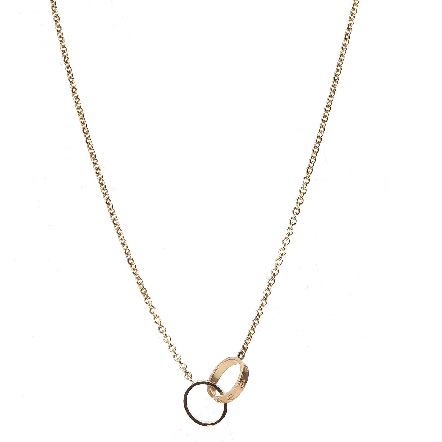 Cartier 18K Yellow Gold Interlocking LOVE Necklace 1 of 10