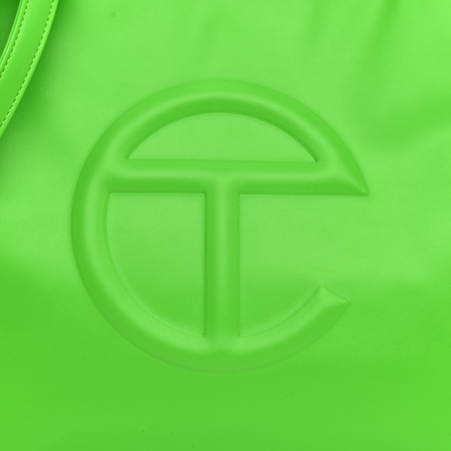 Telfar Vegan Leather Medium Shopping Bag Highlighter Green 8 of 10