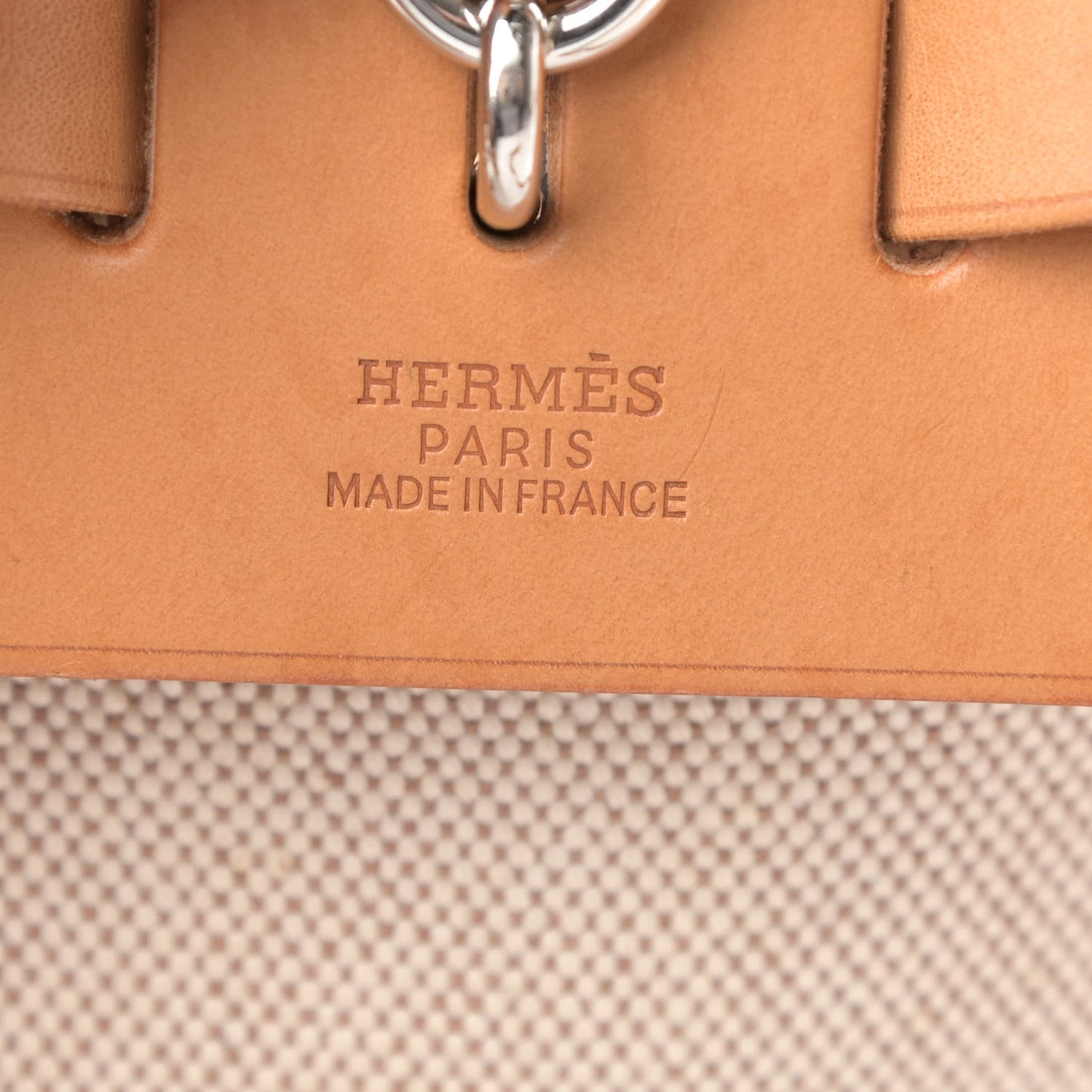 Toile Vache Calfskin Herbag 30 PM Backpack Natural