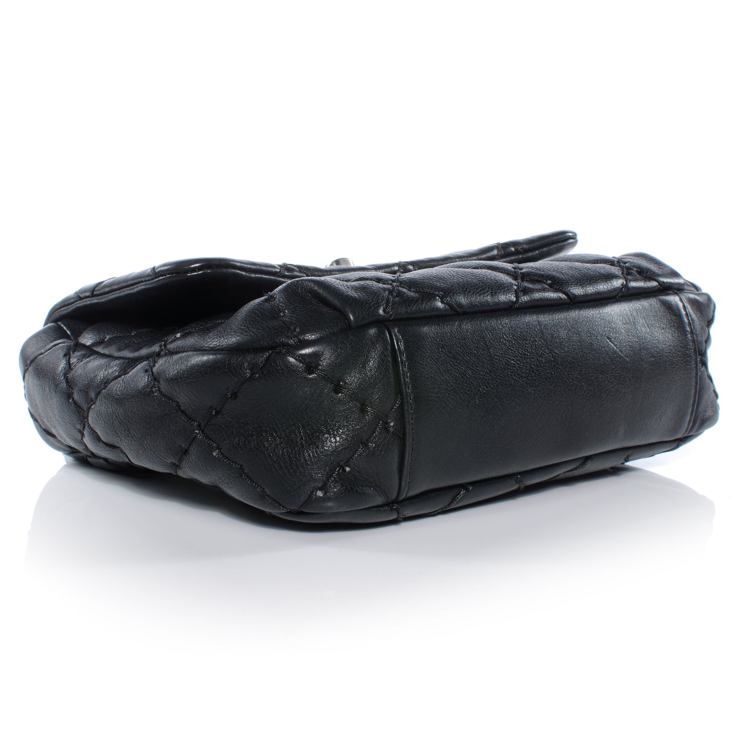 Calfskin Ultimate Stitch Flap Bag Black
