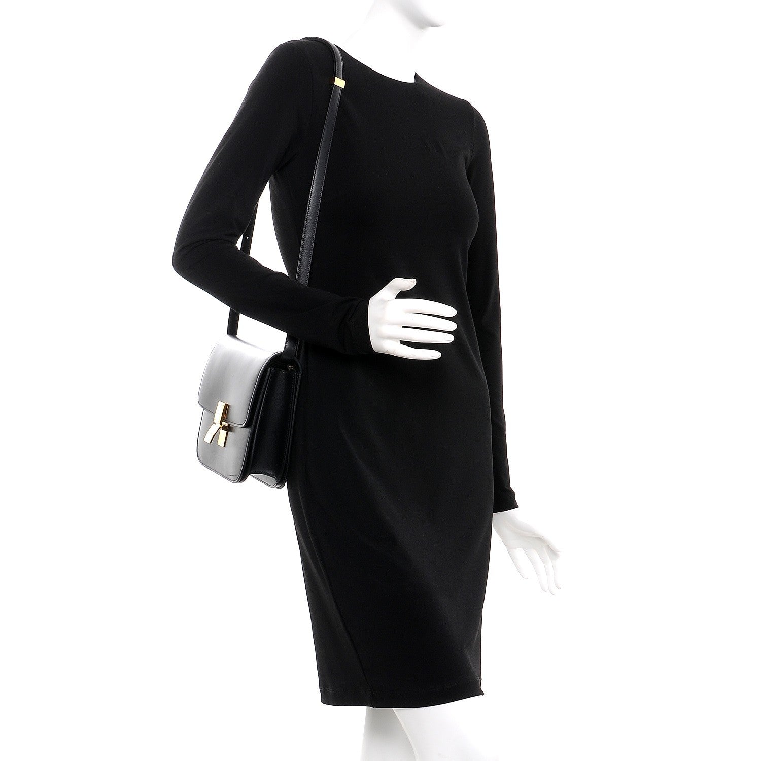 Celine Box Calfskin Medium Classic Box Flap Bag Black 2 of 14