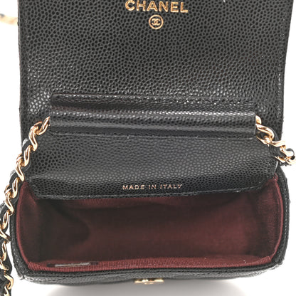 Chanel Caviar Quilted Flap Card Holder On Chain Black 5 of 11