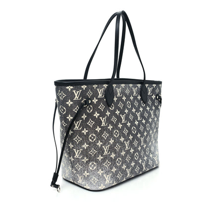Louis Vuitton Denim Monogram Jacquard Neverfull MM Grey 4 of 11